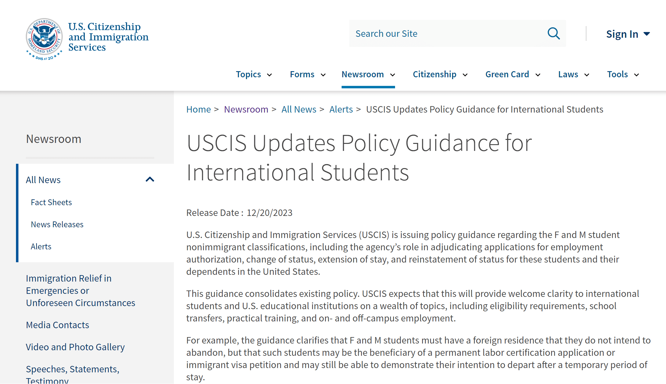 美国移民局：留学生可直接申请绿卡？！ - Behring Companies